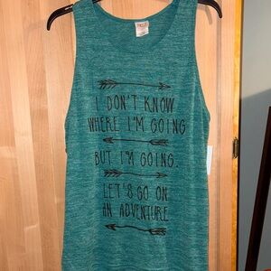 Freeze Teal Heathered Top